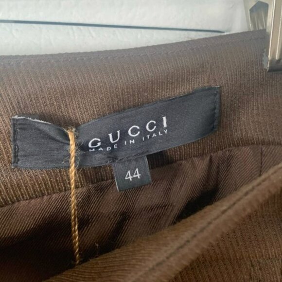 Gucci Elsa Skirt by Frida Giannini Brown Wool Lace-Up Detail IT 44 NWT - Picture 3 of 9